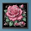 Rosa Rose speziell geformte 5D DIY Teilbohrer Diamanten Punkte Edelsteinkunst-Kits f&uuml;r Erwachsene Anf&auml;nger Wohndekoration Diamanten Gem&auml;lde Edelsteink