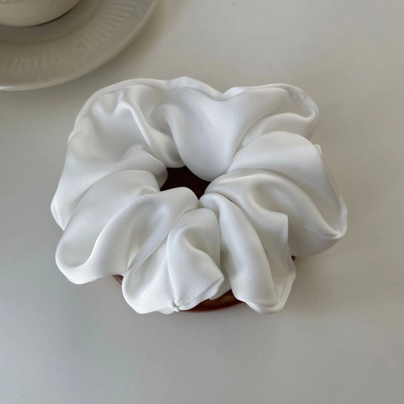Fashion Solid Color Cloth Pleated Hair Tie 1 Piece