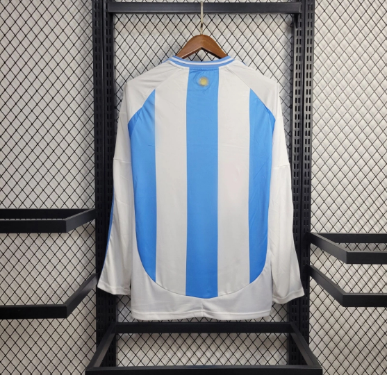 2024 Argentina Home Long Sleeve Soccer Jersey Thai Quality