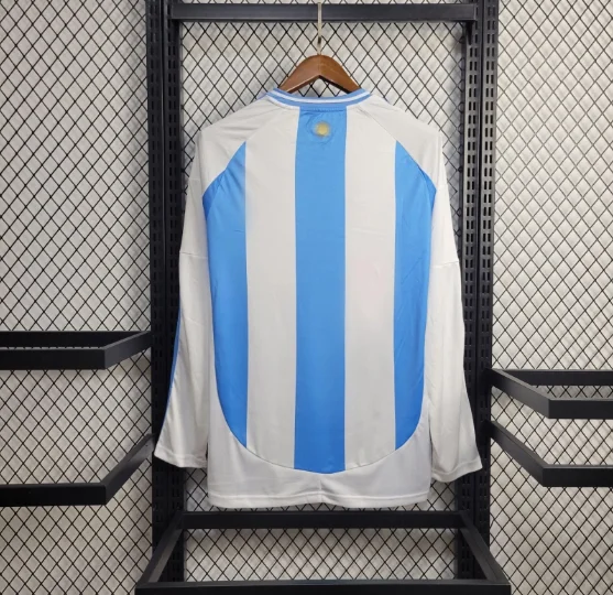 2024 Argentina Home Long Sleeve Soccer Jersey Thai Quality