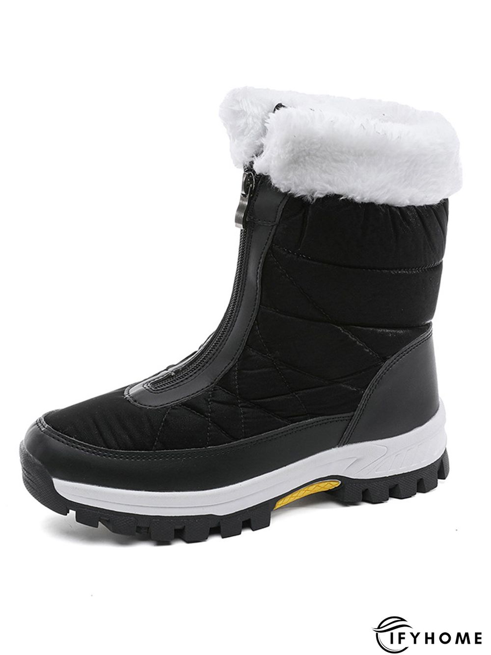Winter Front Zip Thermal Lined Outdoor Snow Boots | IFYHOME
