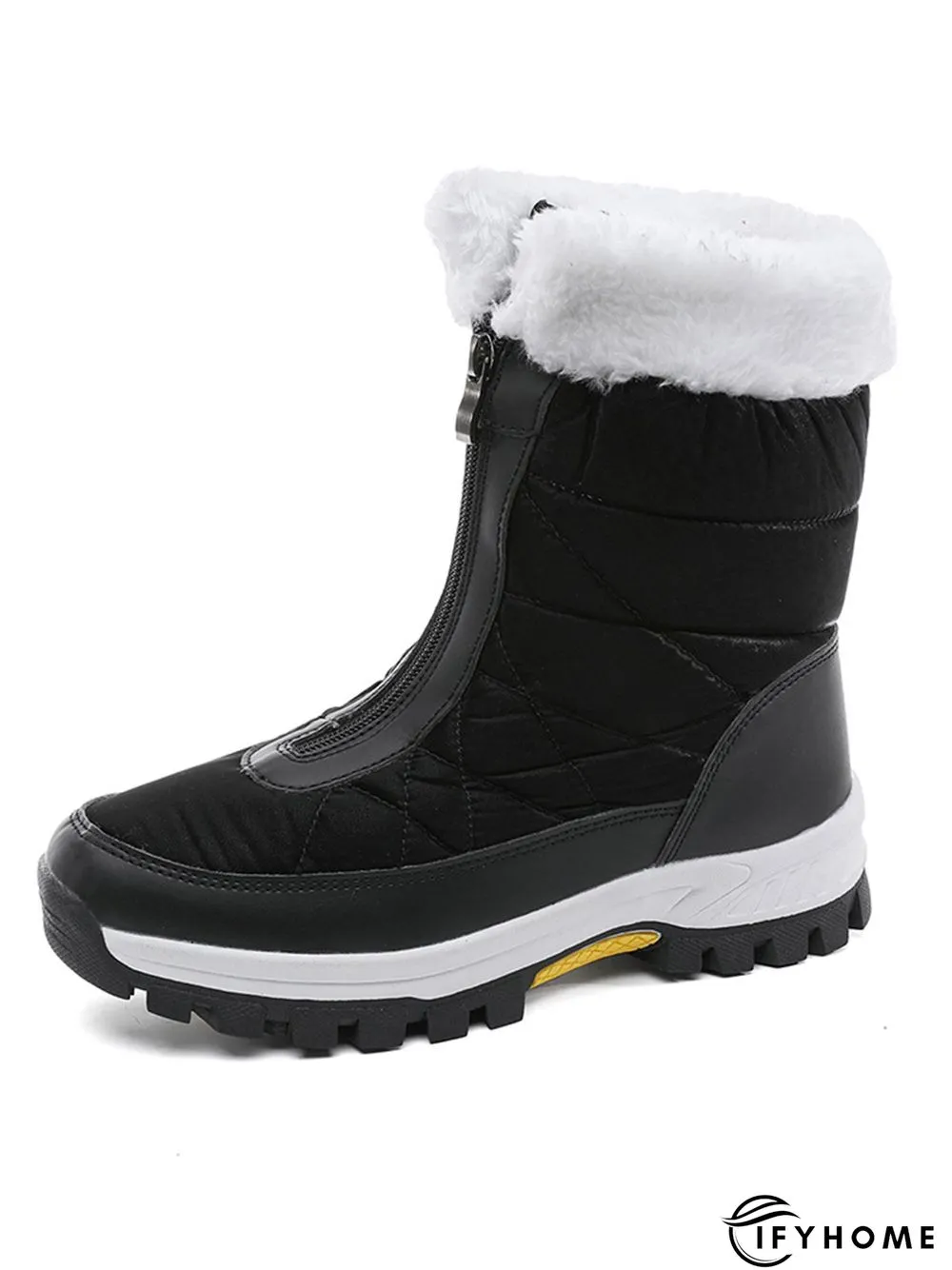 Winter Front Zip Thermal Lined Outdoor Snow Boots | IFYHOME