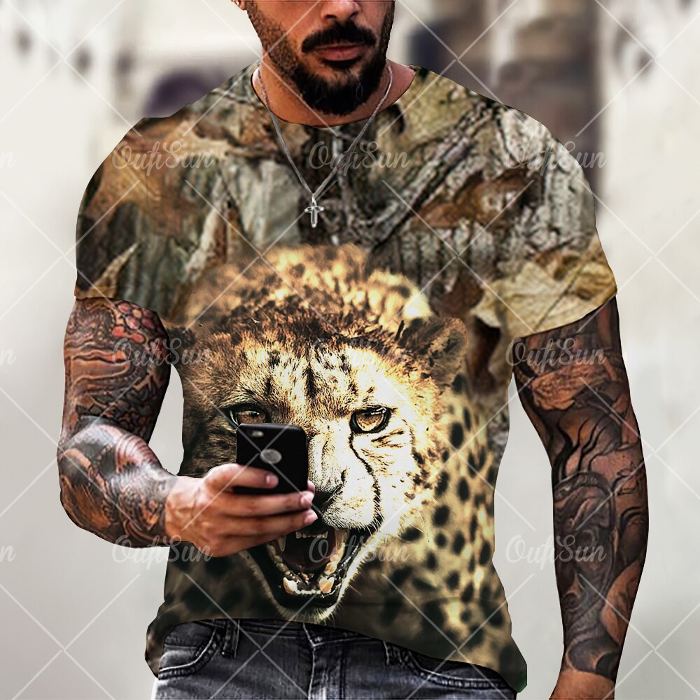 

Lion Wolf - 3D Printed Men T Shirt, Xxl, 501 Original