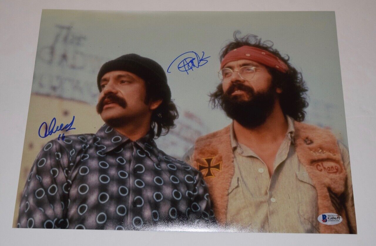 Cheech Marin & Tommy Chong Signed Autographed 11x14 Photo Poster painting UP IN SMOKE BAS COA