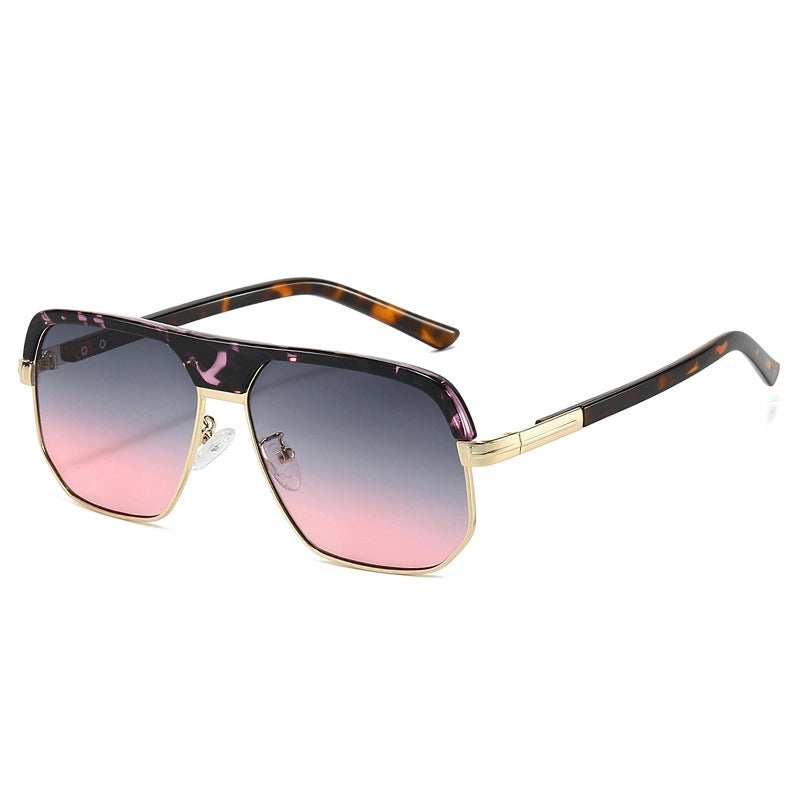 Casual Basic Minimalist Geometric Ac Square Full Frame Women's Sunglasses
