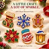 6PCS DIY Christmas Pearl Diamond Painting Brooch Kit for Adults, Wearable Pins