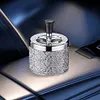 Push Down Ashtray Windproof Spinning Ashtray Desktop Ashtray for Home Office Car