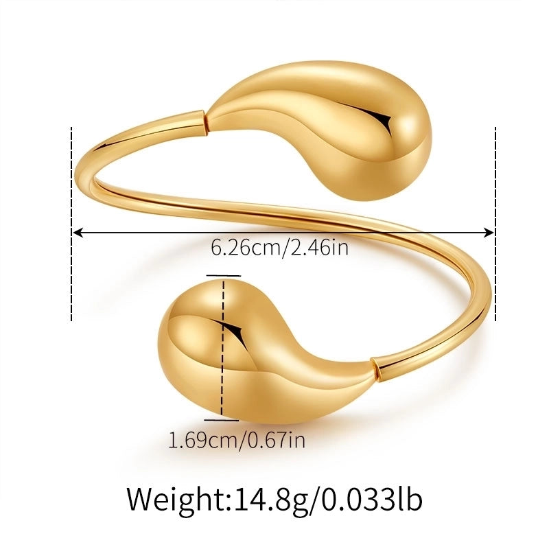 Copper Water Droplets Bangle