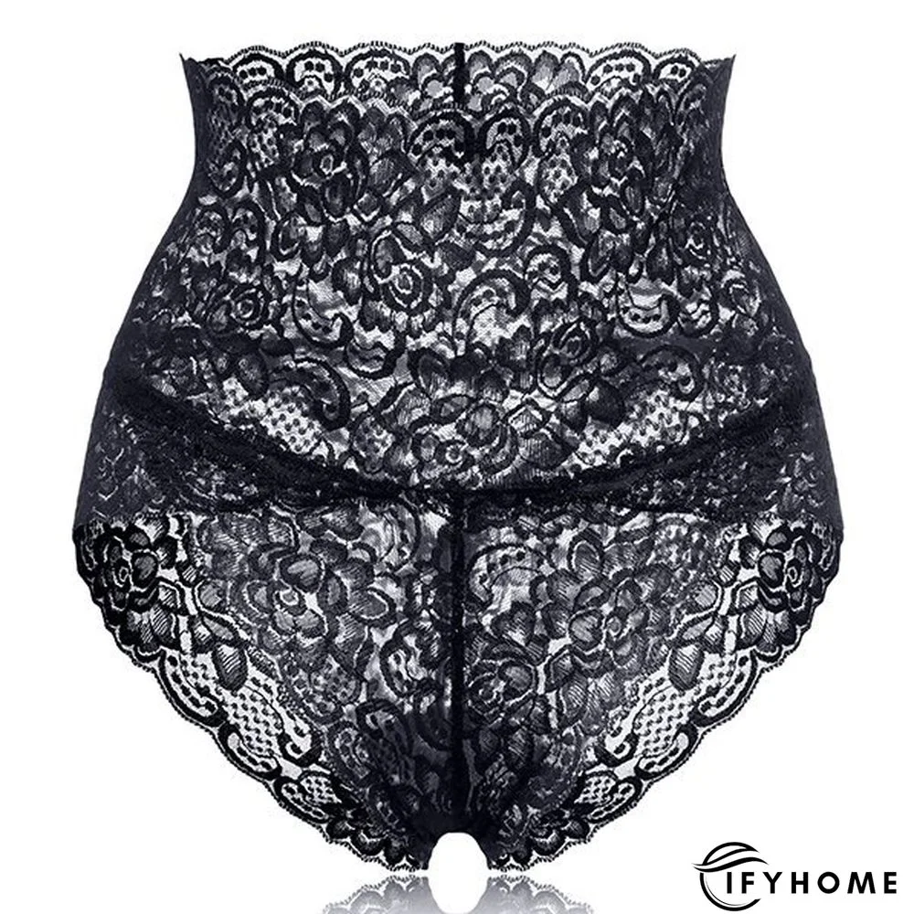 Plus Size High Waisted Lace Tummy Shaping Panty | IFYHOME