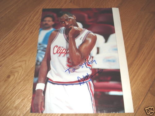 Danny Manning Signed NBA Clippers Basketball Photo Poster painting 8x10