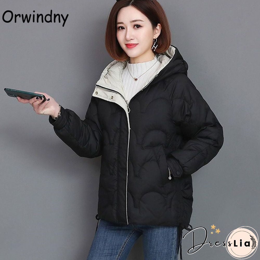 Orwindny Women Winter Jacket Short Warm Parkas Female Autumn New Thickening Coat Cotton Padded Jacket Hooded Plus Size 3XL
