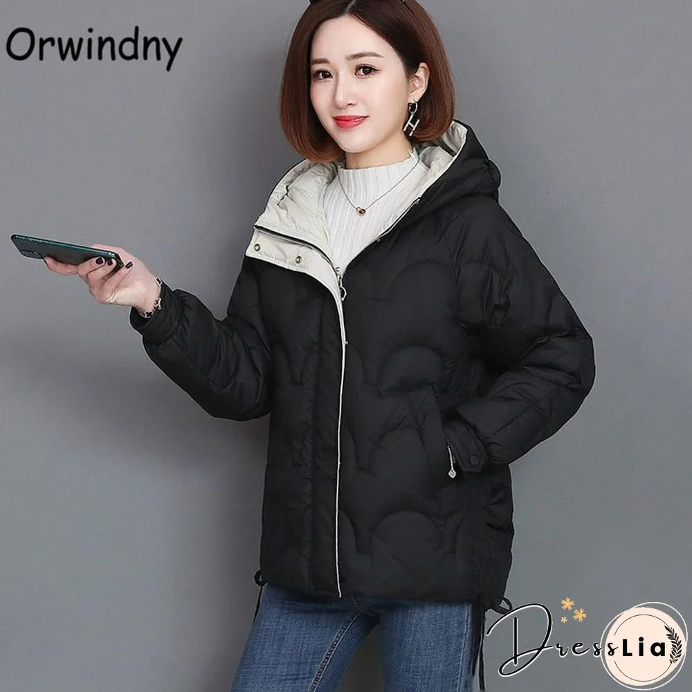 Orwindny Women Winter Jacket Short Warm Parkas Female Autumn New Thickening Coat Cotton Padded Jacket Hooded Plus Size 3XL
