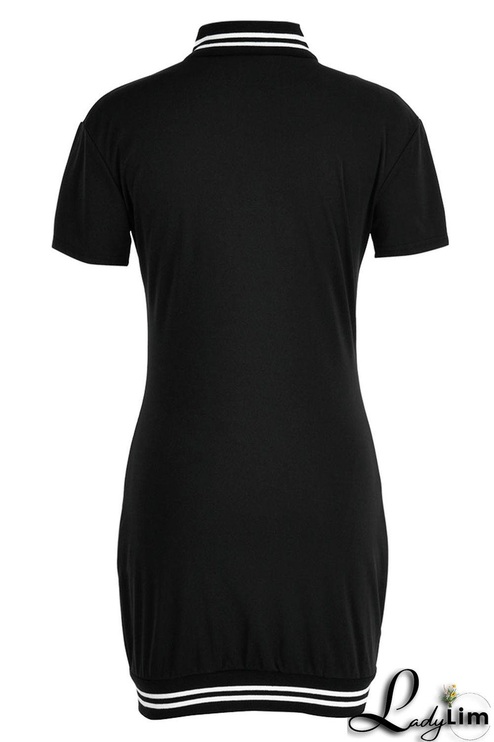 Black Casual Solid Embroidered Split Joint Buckle Straight Dresses