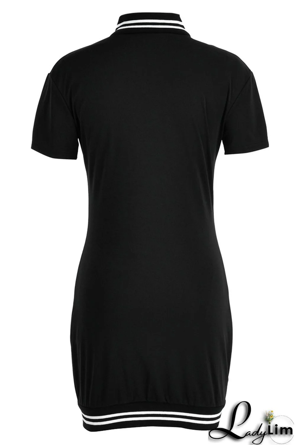 Black Casual Solid Embroidered Split Joint Buckle Straight Dresses