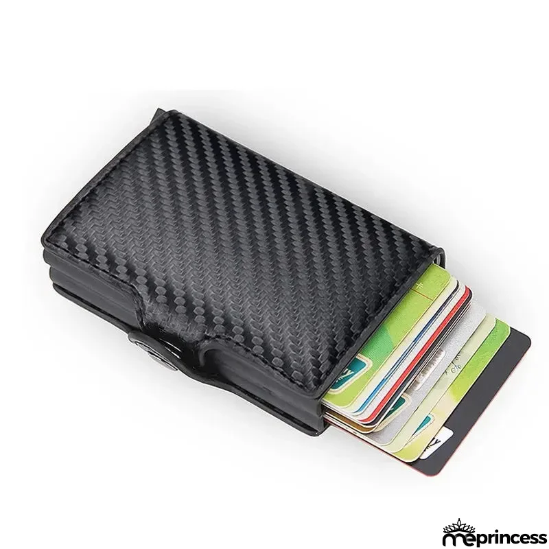 Men's Leather Hasp Closure Solid Pattern Card Holder Wallets