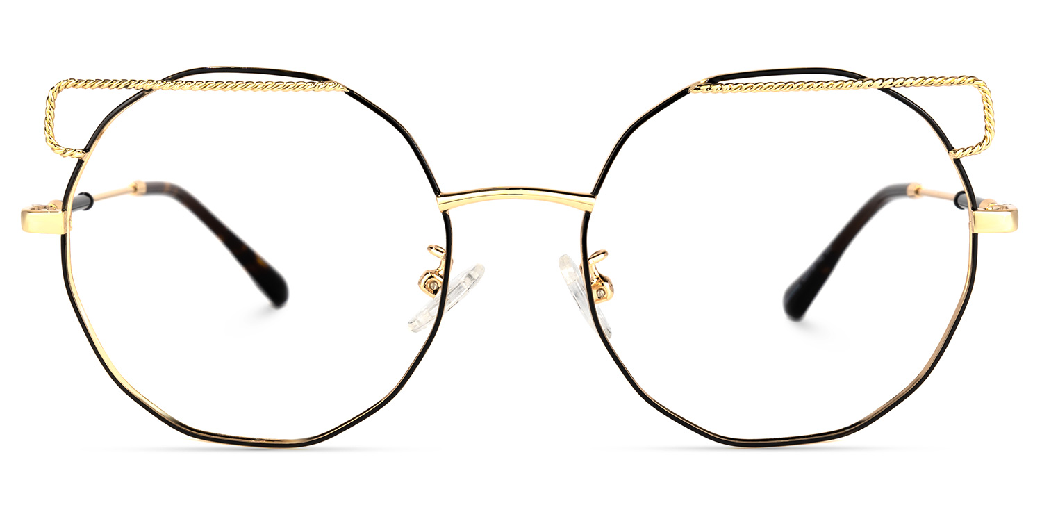 Vada Gold-Schwarz Geometrisch Brille Gold-Schwarz