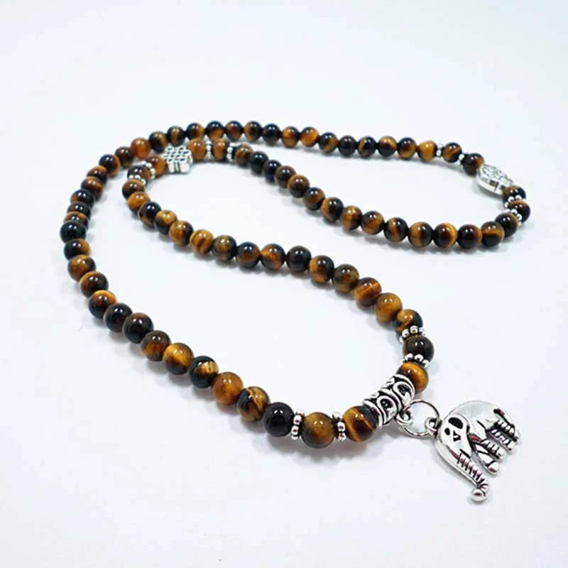 Tiger Eye Elephant Protection Courage Strength Bracelet