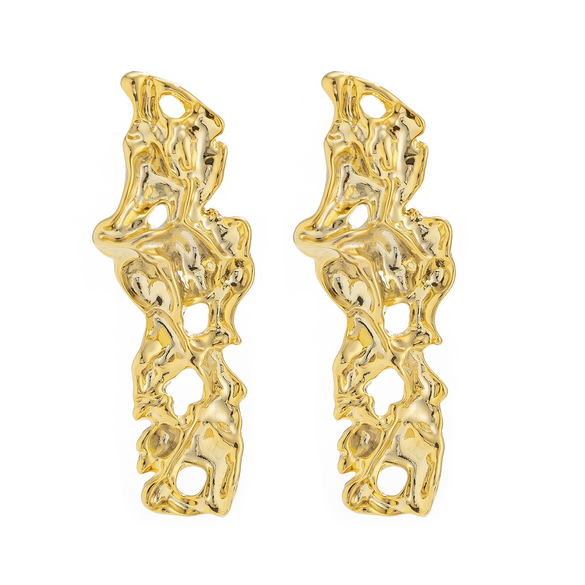 Fashion Temperament Liquid Lava Metal Earrings-coollova:luchamp