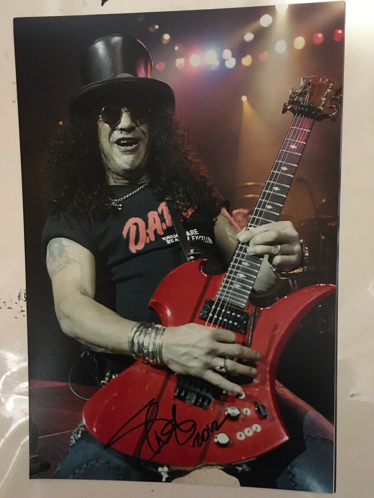 Legend Music Slash Hand Signed Guns & Roses Photo Poster painting 12 x 8