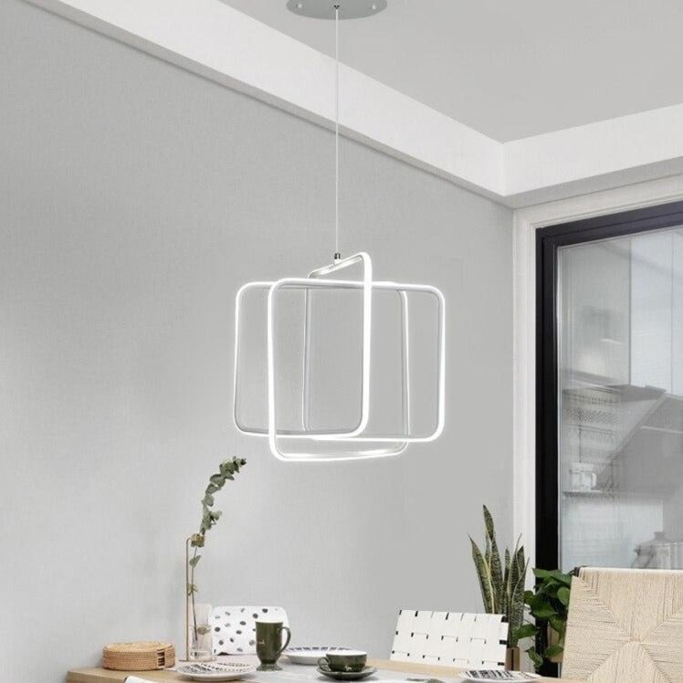 White Color Modern LED Simple Pendant Lights For Living Room Kitchen Dining Room Lustre Pendant Lamp Hanging Ceiling Fixtures