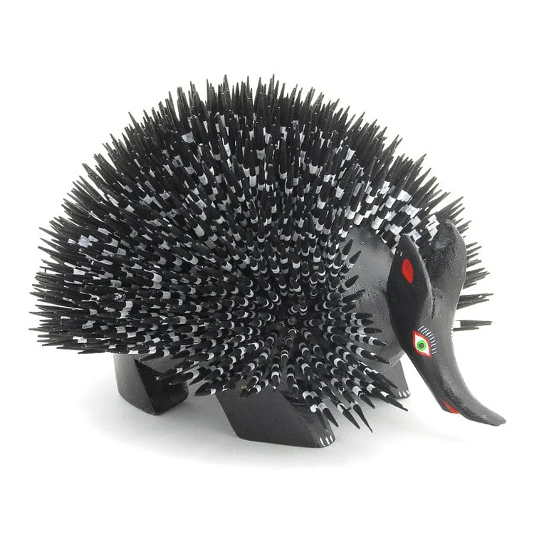 Black Porcupine - Oaxacan Alebrije Wood Carving