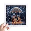 5D DIY Partial Special Shaped Drill Diamond Painting Kit Girl Decor With Frame Kit 18x18cm