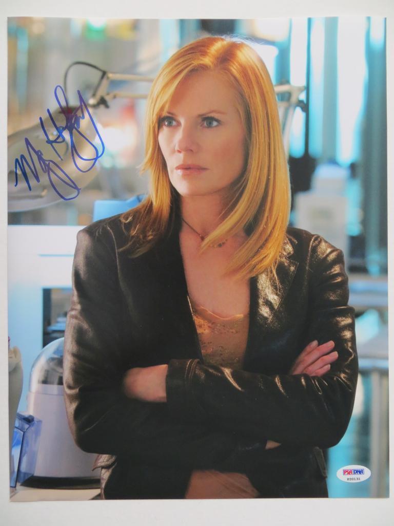 Marg Helgenberger Signed CSI Authentic Autographed 11x14 Photo Poster painting PSA/DNA #P20131