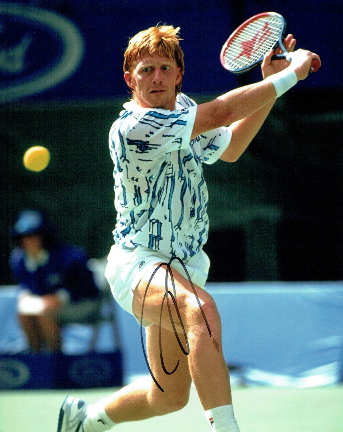 Boris BECKER Signed 10x8 Autograph Photo Poster painting AFTAL COA Wimbledon Tennis Great