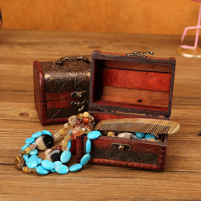1 Piece Wood Casual Elegant Vintage Style Wedding Party Multicolor Jewelry Boxes2