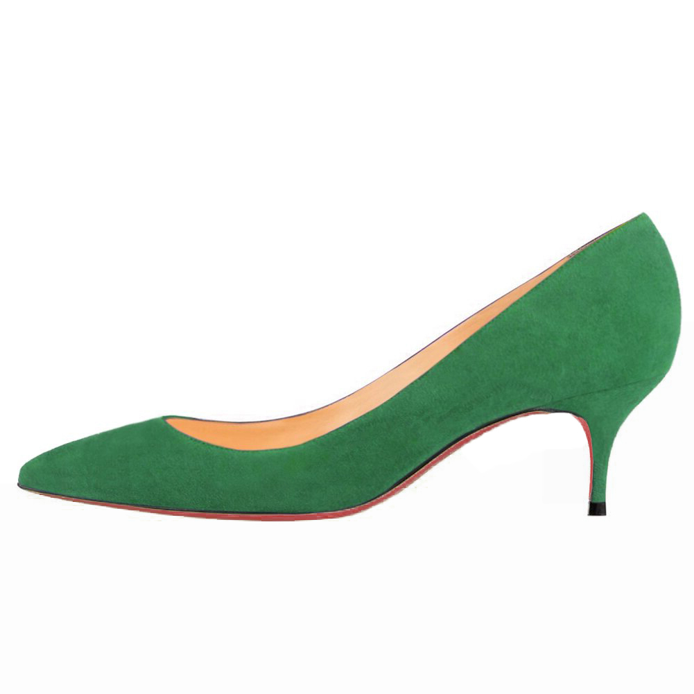 Green Shoes Red Bottom Stilettos Women Heels Summer-MERUMOTE