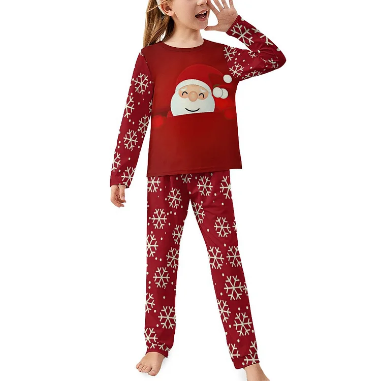 Children's Pajama Suit Christmas Smiling Snowman Christmas Snow