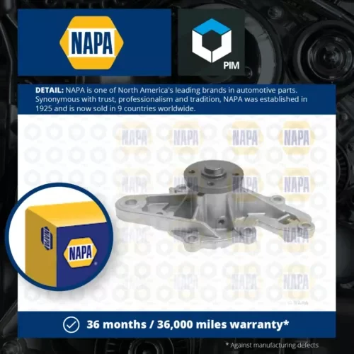 Water Pump fits SMART FORTWO 7 04 to 07 M160.920 Coolant NAPA Quality Guaranteed Parts