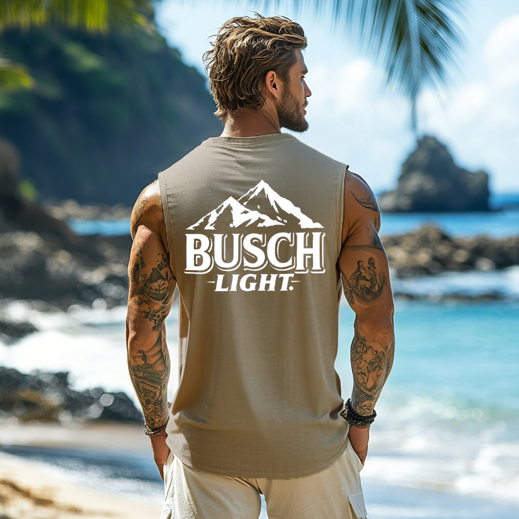 Mens Beach Outdoor Vintage Graphic Tank Top / TECHWEAR CLUB / Techwear