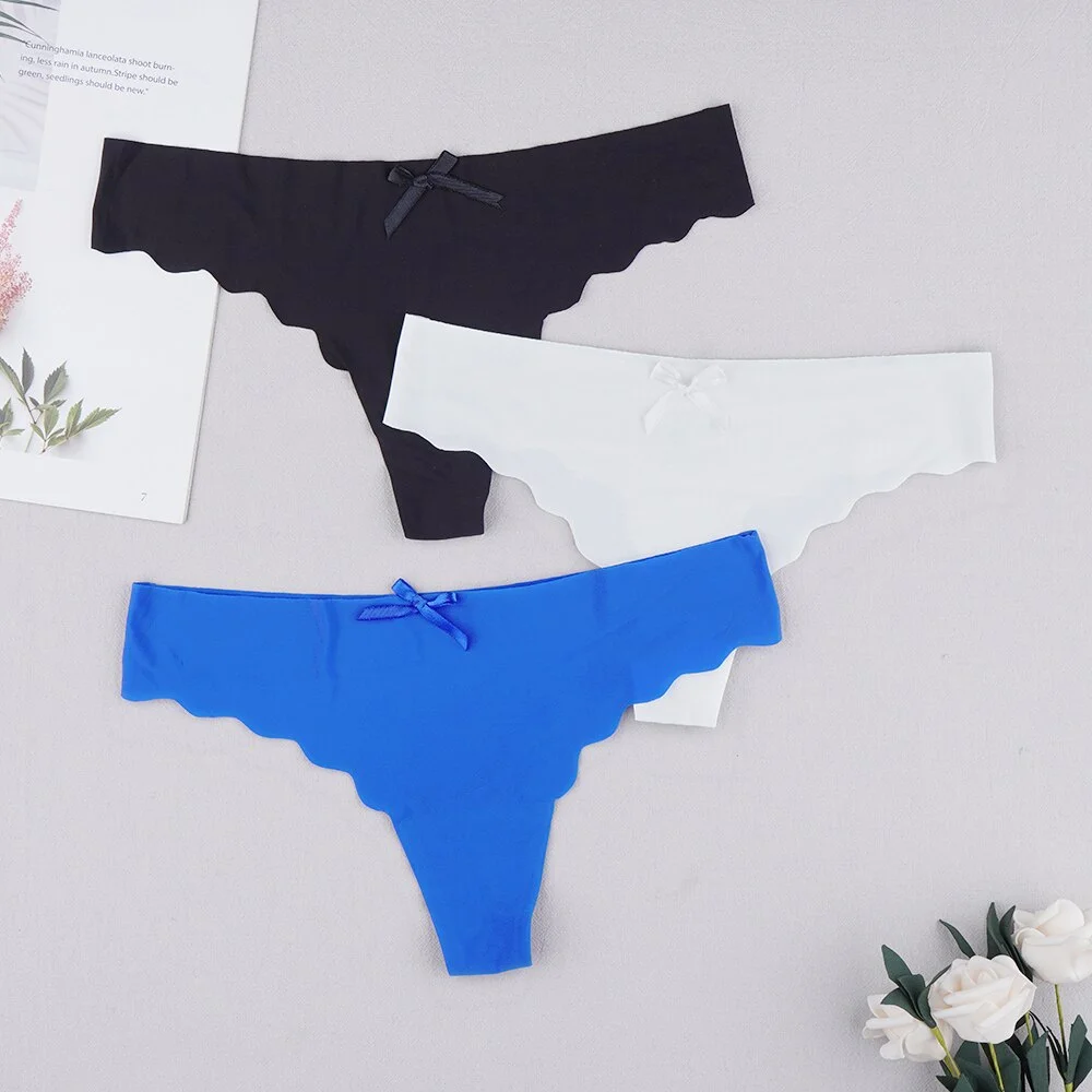 Billionm Plus Size Thong Femme Gstring Seamless Panties Sexy Pack Thongs Woman Low-rise Silk High Quality Panty Leopard S-4XL