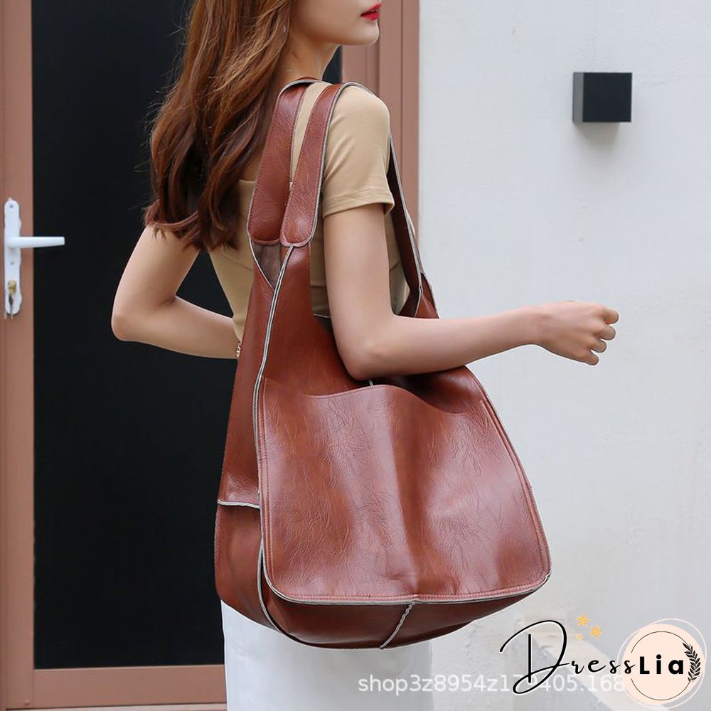 Brown Leather Womens Tote Bags School Handbags