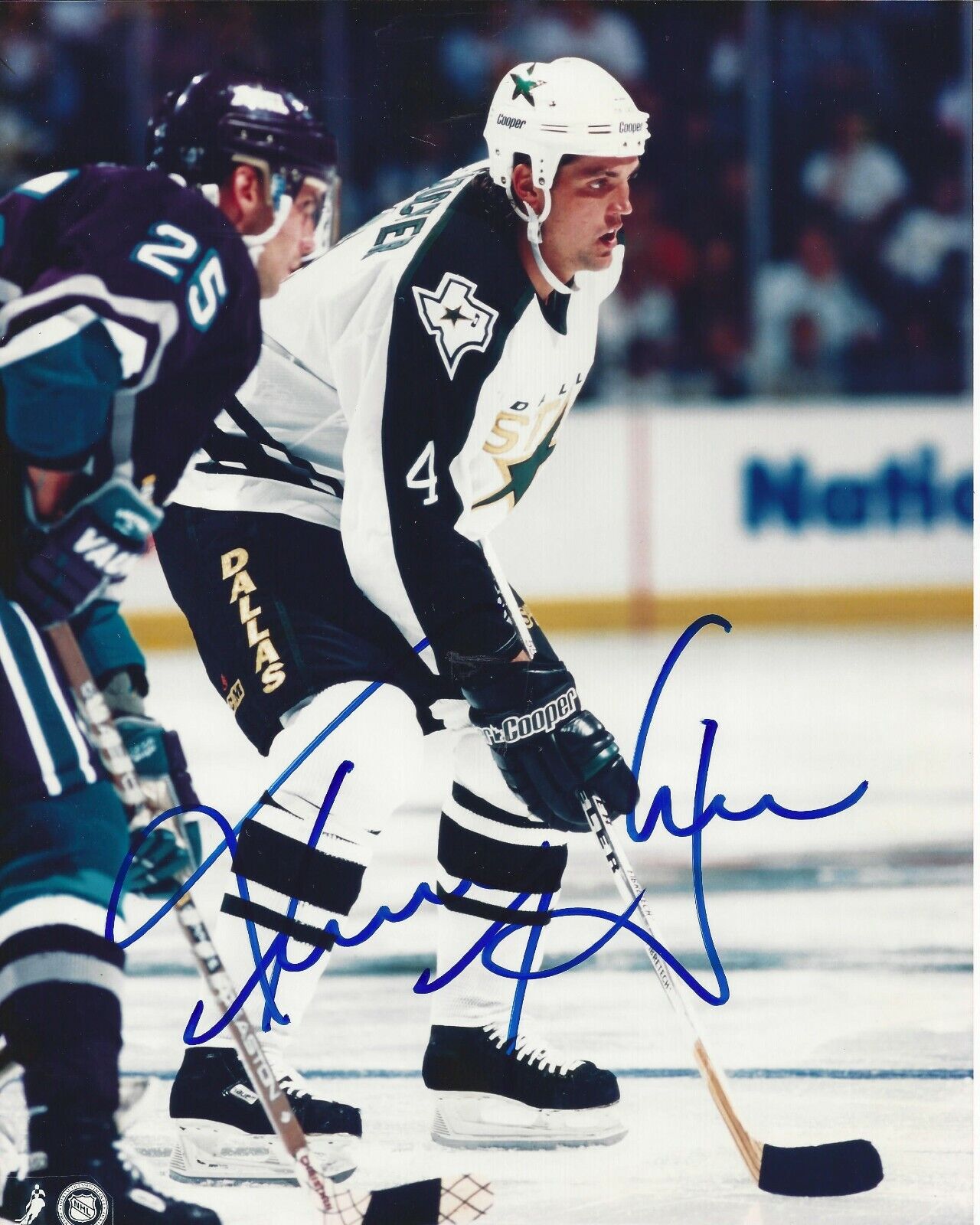 Kevin Hatcher Autographed 8x10 Dallas StarsA872