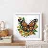 5D DIY Partial Special Shaped Drill Diamond Painting Kit Butterfly Decor With Frame Kit 18x18cm