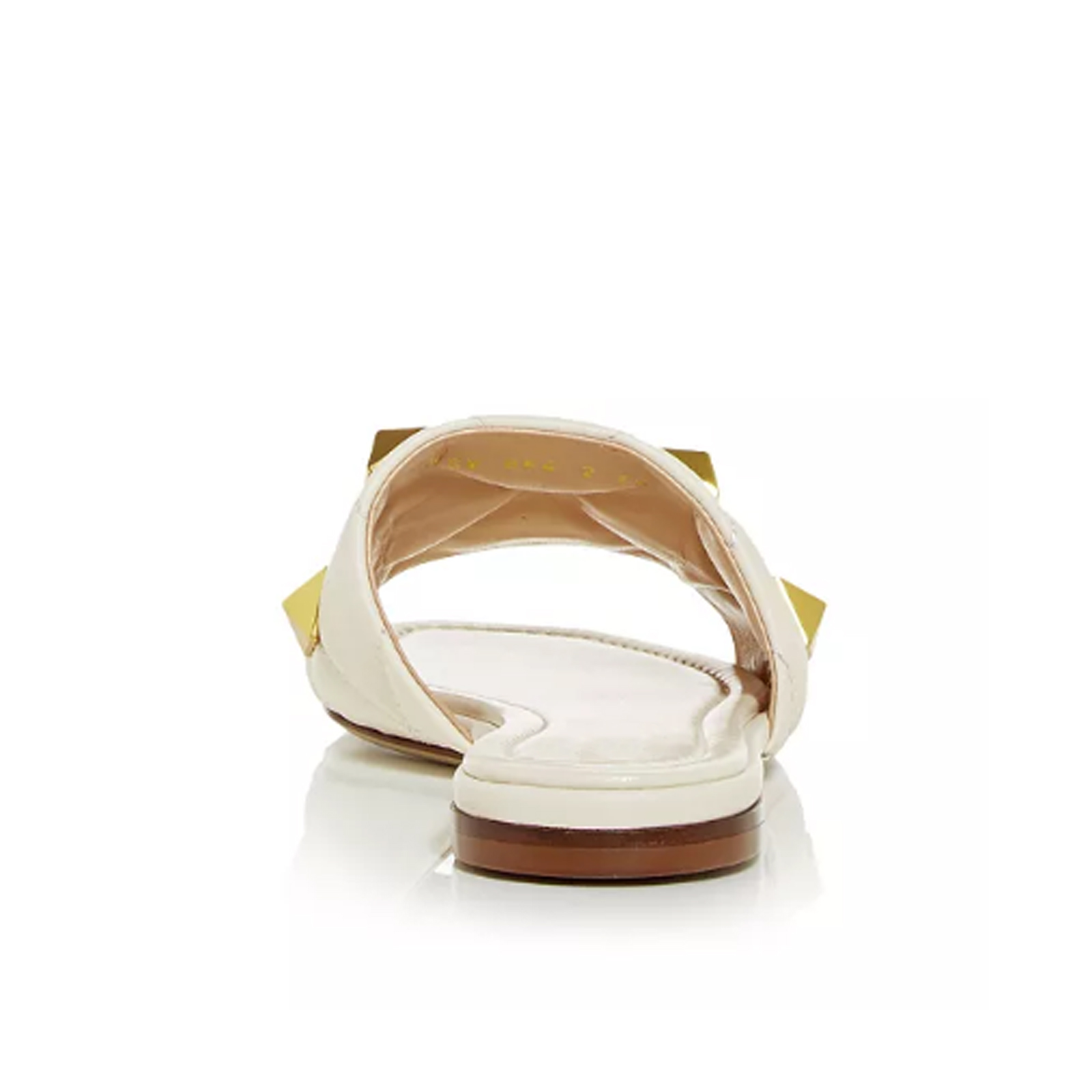 Women's Roman Stud Quilted Slide Sandals White-vocosishoes