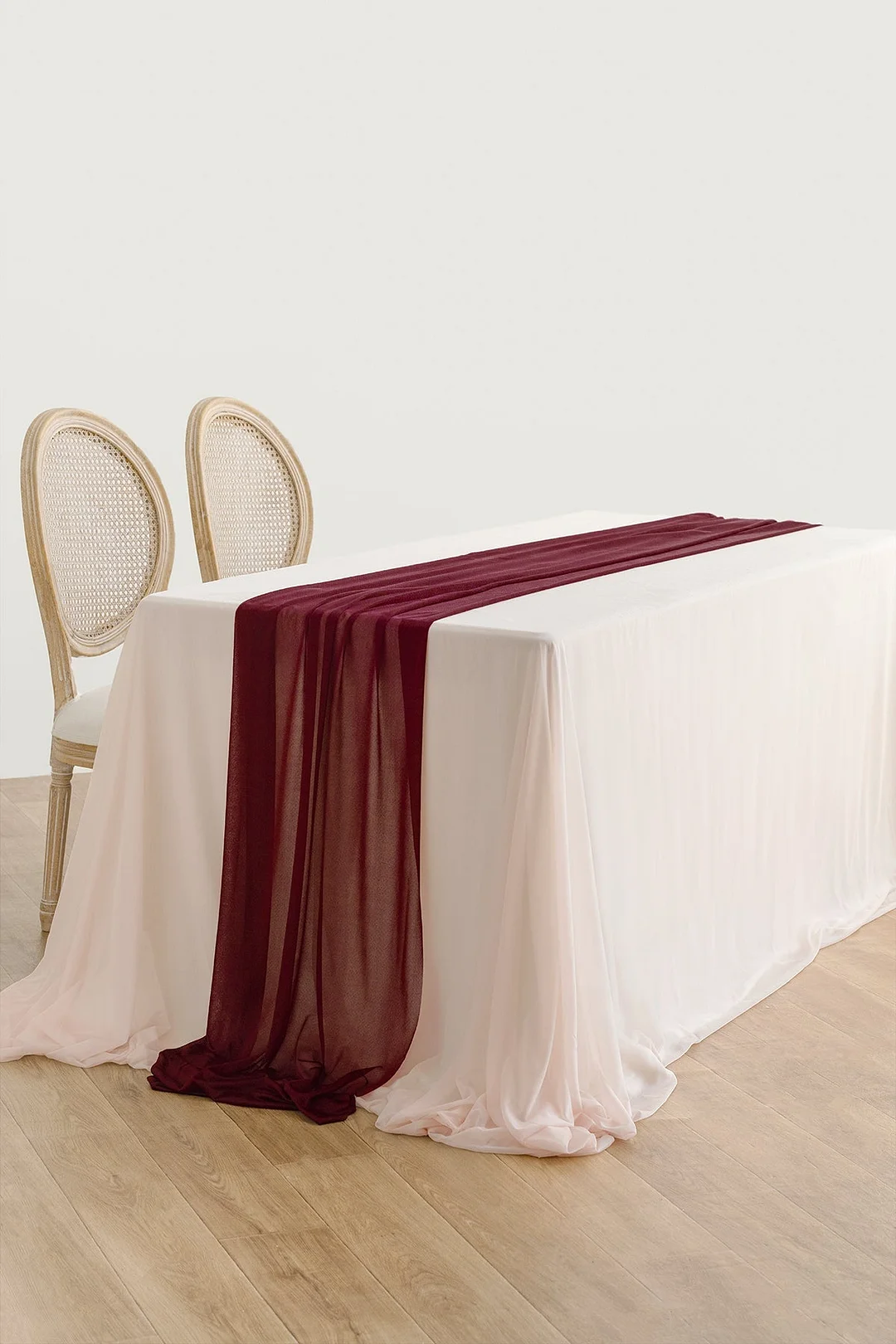 Table Cloth & Table Runner Set for Sweetheart/Head Table - 13 Colors