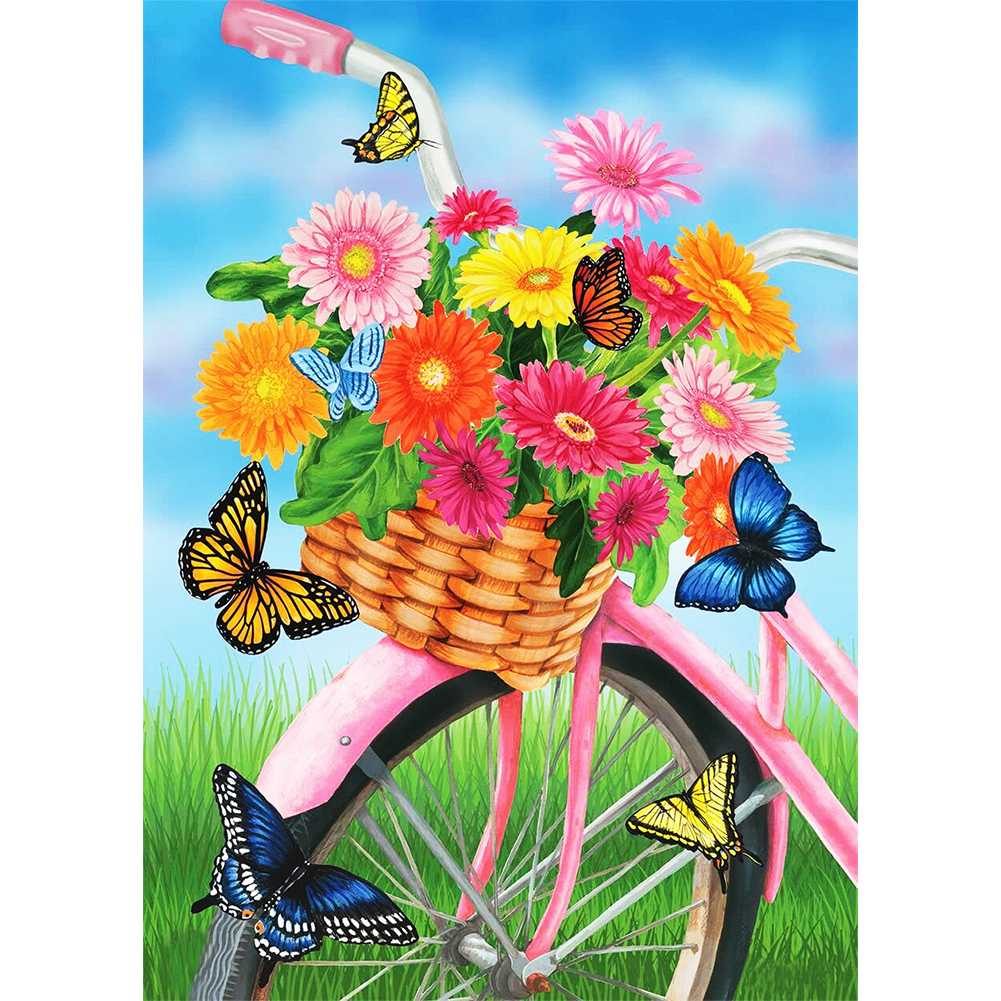 

(Multi-Size) Butterfly and Flower - Round/Square Drill Diamond Painting - 30*40CM, Round diamond, 501 Original