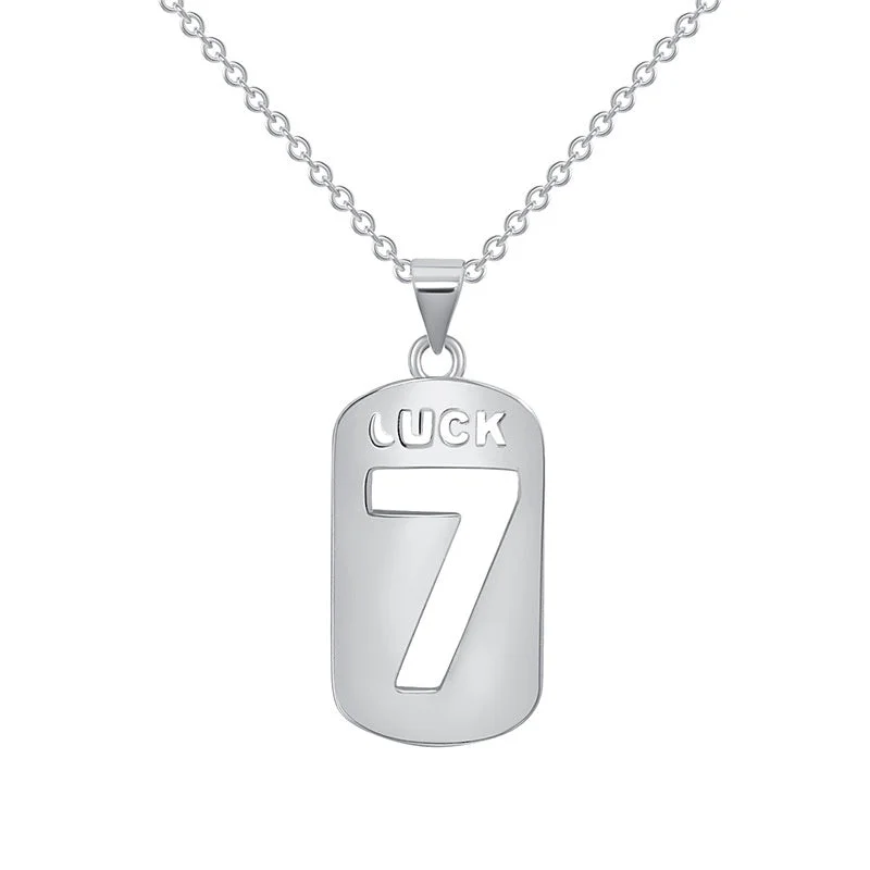 Couple lucky number 7 necklace（Free Shipping）