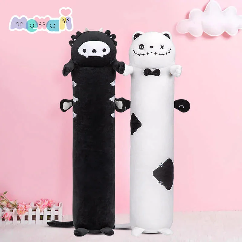Doudou Skeleton Axolotl&Devil Kitten White Jouet En Peluche Animaux Oreiller Peluche Liasses-2PCS