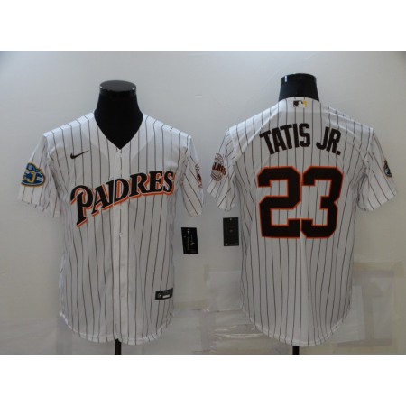 Men's San Diego Padres #23 Fernando Tatis Jr. White Cool Base Stitched Jersey RL2H