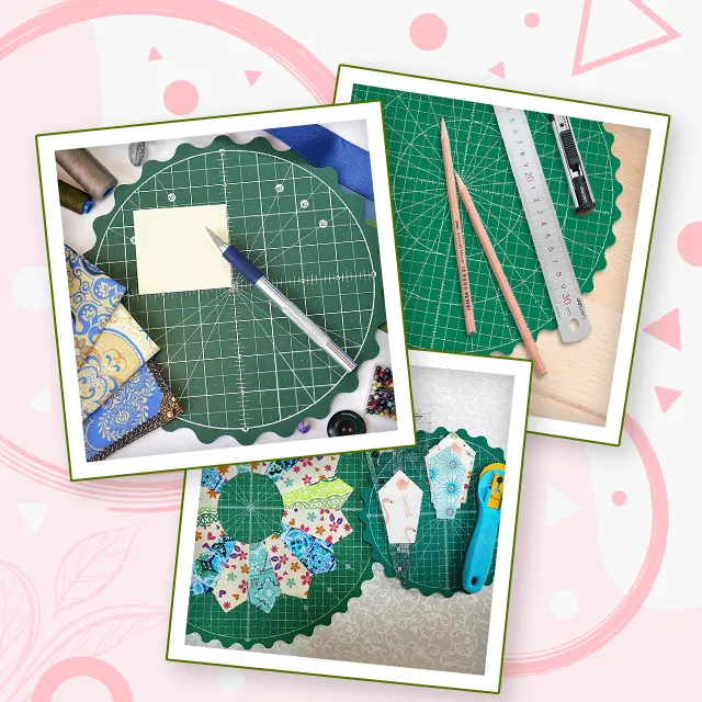 thumbnail image 2 of The Quilted Bear Rotating Cutting Mat - Circular 14 Philippines 2 of 10