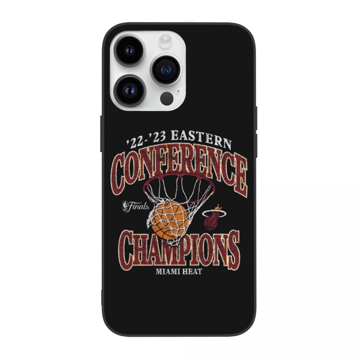 Miami Heat 2023 Eastern Conference Champions Pass Hoops iPhone Case 14