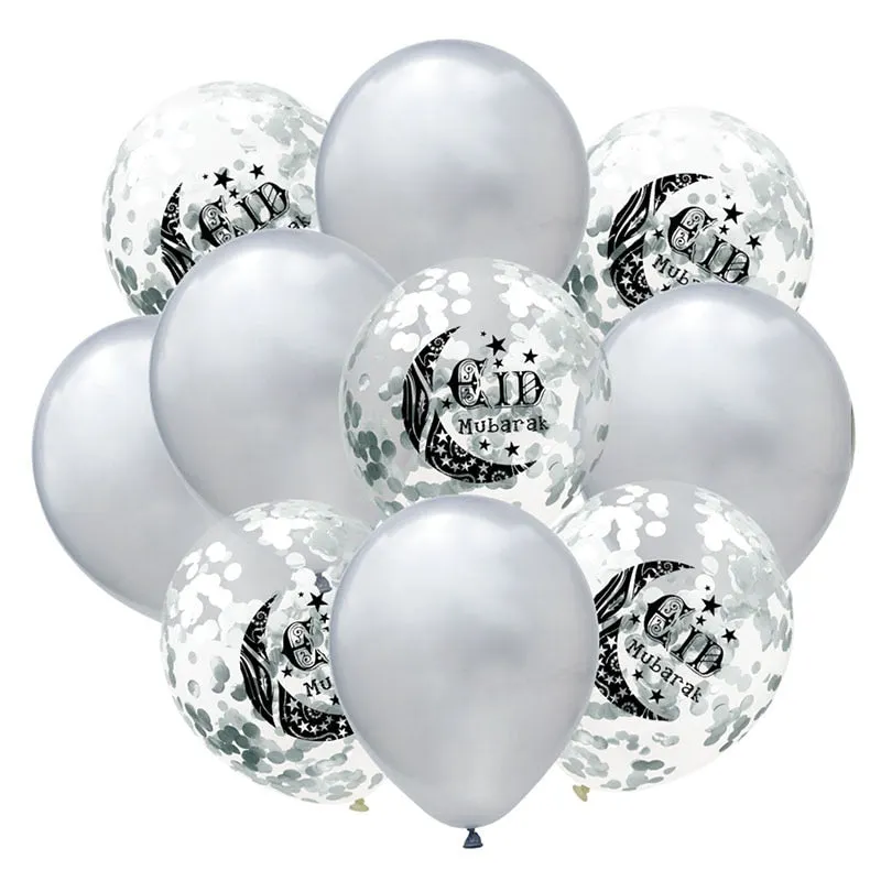 Eid Mubarak Balloons Eid Decoration Sticker Banner Helium Balloon Ramadan Mubarak Muslim Islamic Festival Party DIY Decorations
