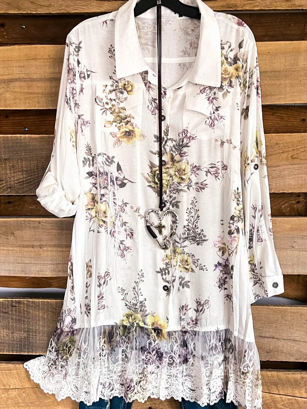 Floral Pattern Casual Style Soft Top