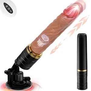 10 Inches Thrusting Dildo Realistic Vibrator Remote Control Sex Machine With Suction Cup