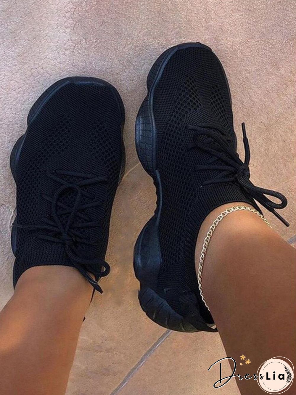 Neochrome Flyknit Breathable Lace-Up Sneakers