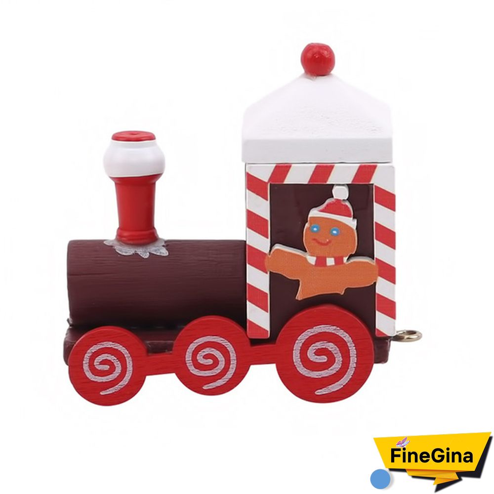 Christmas Decoration Wooden Little Train For Home Decor Christmas Santa Snowman Ornaments New Year Gifts